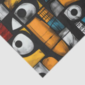 ゴシック感じ暗黒、赤、黄抽象芸術 薄葉紙 (詳細)