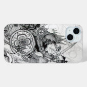 ゴシック戦士白黒ファンタジー Case-Mate iPhoneケース (裏面 (横))