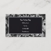 ゴシック抽象芸術スカル白黒モノグラム 名刺 (裏面)