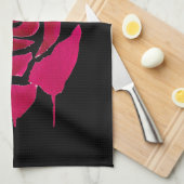 ゴシック抽象芸術バラ水彩原画 キッチンタオル (四つ折り)