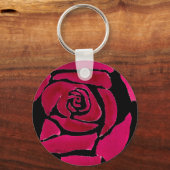 ゴシック抽象芸術バラ水彩原画 キーホルダー (正面)
