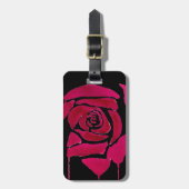 ゴシック抽象芸術バラ水彩原画 ラゲッジタグ (正面縦)