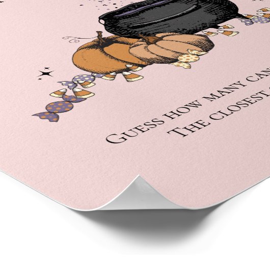 ゴシック推測キャンディベビーシャワーゲームの数 ポスター (角)