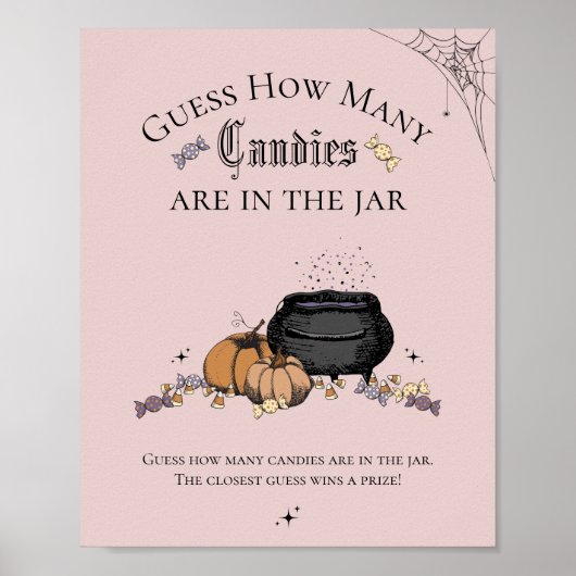 ゴシック推測キャンディベビーシャワーゲームの数 ポスター (正面)