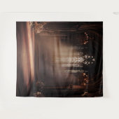 ゴシック教会のウェディングフォトバックドロップ タペストリー (正面(横))