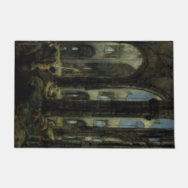 ゴシック教会の廃墟（カール・ブレヘン著） ドアマット