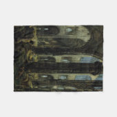 ゴシック教会の廃墟（カール・ブレヘン著） フリースブランケット (正面(横))