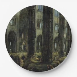 ゴシック教会の廃墟（カール・ブレヘン著） ペーパープレート