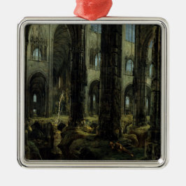 ゴシック教会の廃墟（カール・ブレヘン著） メタルオーナメント