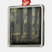 ゴシック教会の廃墟（カール・ブレヘン著） メタルオーナメント (左)