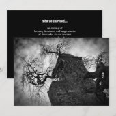 ゴシック教会ハロウィンパーティー 招待状 (正面/裏面)