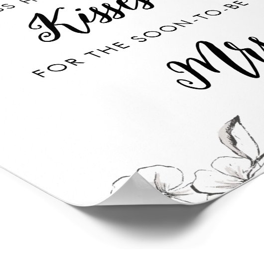 ゴシック数字キスブライダルシャワーゲーム ポスター (角)