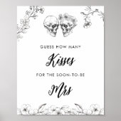 ゴシック数字キスブライダルシャワーゲーム ポスター (正面)