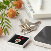 ゴシック数字1バレンタインハート砂糖スカル キーホルダー (側面)