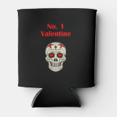 ゴシック数字1バレンタインハート砂糖スカル 缶クーラー (正面)