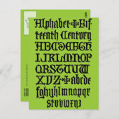 ゴシック文字のポストカード ポストカード (正面/裏面)