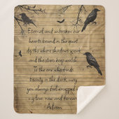 ゴシック文字のレイベンカスタムメッセージ シェルパブランケット (正面)