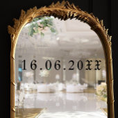 ゴシック文字の数字結婚日付 ウィンドウサイン