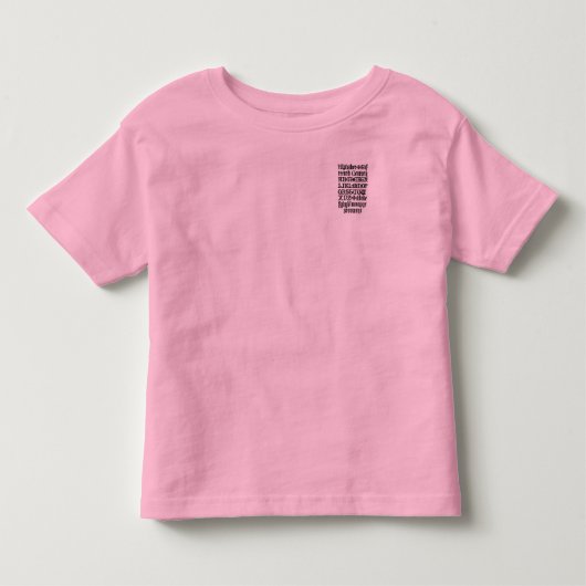 ゴシック文字シャツ トドラーTシャツ (正面)