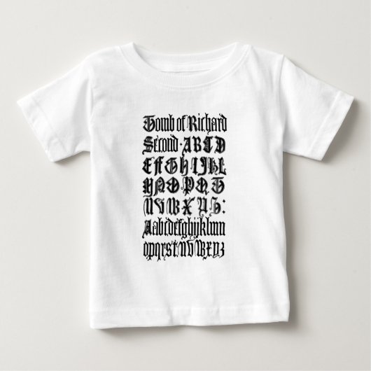 ゴシック文字シャツ ベビーTシャツ (正面)