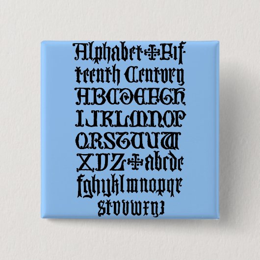 ゴシック文字ボタン 缶バッジ (正面)