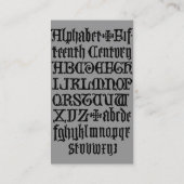 ゴシック文字名刺 名刺 (裏面)