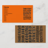 ゴシック文字名刺 名刺 (正面/裏面)