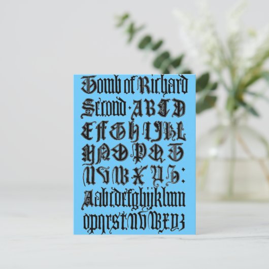 ゴシック文字 ポストカード (スタンド正面)