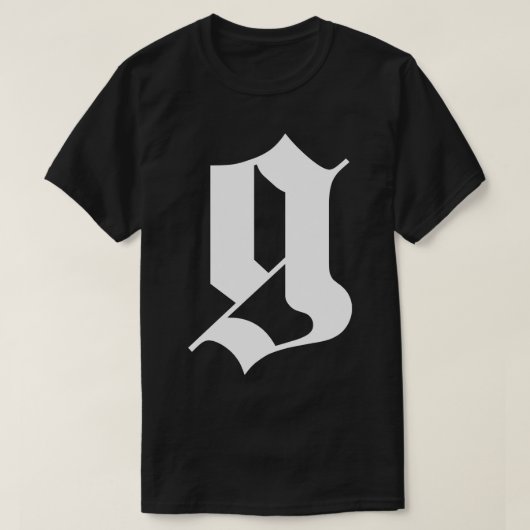 ゴシック文字g tシャツ (デザイン正面)