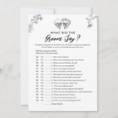 ゴシック新郎は何と言ったブライダルゲームカード 招待状 (正面)