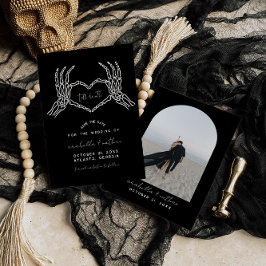 ゴシック日付を保存、黒を保存する日付結婚の 招待状