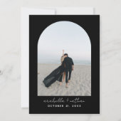 ゴシック日付を保存、黒を保存する日付結婚の 招待状 (裏面)