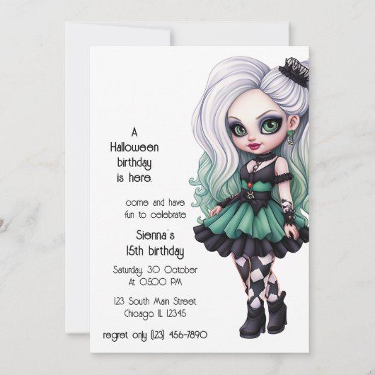 ゴシック日本のの 招待状 (正面)