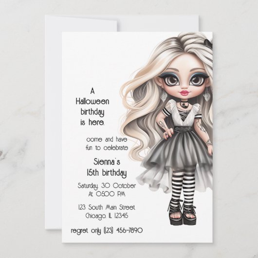 ゴシック日本のの 招待状 (正面)