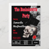 ゴシック映画スタイルバチェロレッテ 招待状 (正面/裏面)