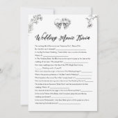 ゴシック映画トリビアブライダルシャワーゲームカード 招待状 (正面)