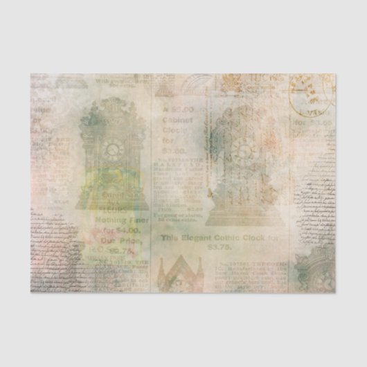 ゴシック時計エフェメラ 薄葉紙 (正面)