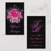 ゴシック暗い赤紫色グランジタトゥーアーティスト名刺 名刺 (正面/裏面)