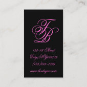 ゴシック暗い赤紫色グランジタトゥーアーティスト名刺 名刺 (裏面)