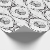 ゴシック暗黒スカルエレガント ラッピングペーパー (角)