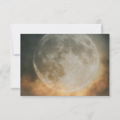 ゴシック暗黒満月アーチ結婚のQR 出欠カード (裏面)