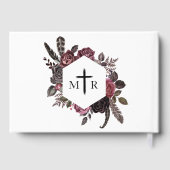 ゴシック暗黒花模様ヴィンテージ結婚ゴシック ゲストブック (裏面)