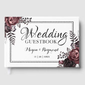 ゴシック暗黒花模様ヴィンテージ結婚ゴシック ゲストブック (正面)