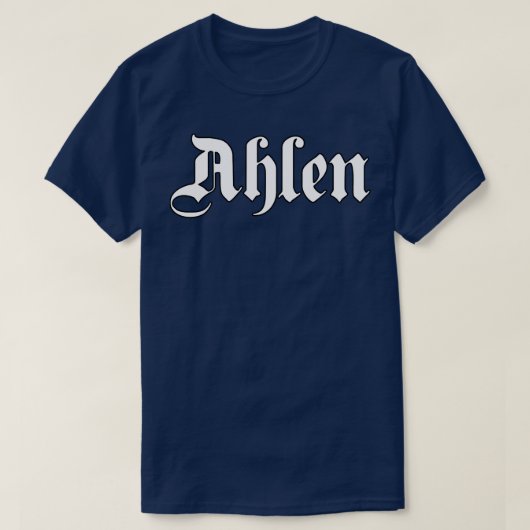 ゴシック書フォントのアレン Tシャツ (デザイン正面)