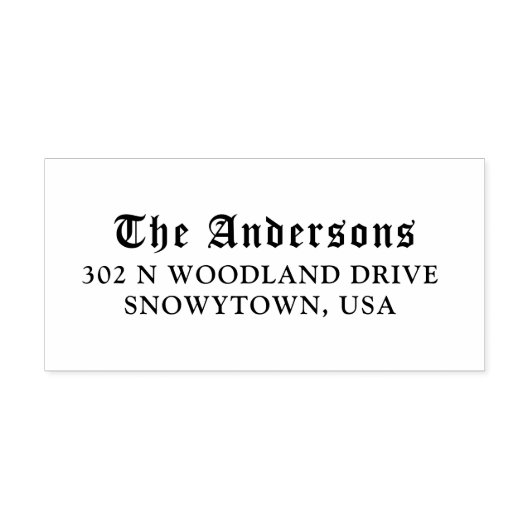 ゴシック書名住所 セルフインキングスタンプ (デザイン)