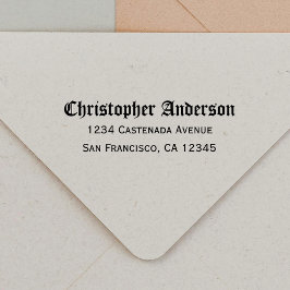 ゴシック書道台本差出人住所 セルフインキングスタンプ