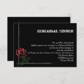 ゴシック有刺鉄線バラ結婚のリハーサルディナー 招待状