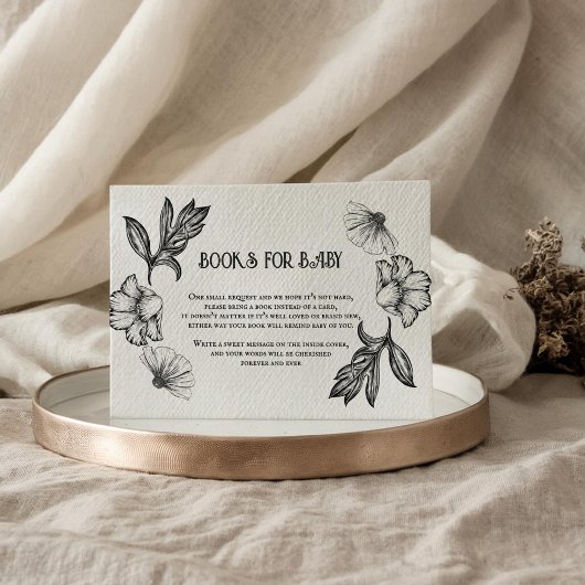 ゴシック本の赤ちゃんシャワーのタトゥー花 エンクロージャーカード