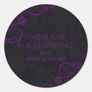 ゴシック梅Thank You Stickers ラウンドシール