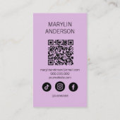 ゴシック様式のこうもりをテーマにしたマスカラの杖メイクアップ 名刺 (裏面)